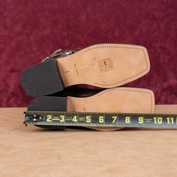 Dolce Vita Women Evi Brown Leather Moto Biker Metal Harness Fashion Boots sz 6.5 - Picture 5 of 9